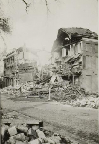 In de omgeving van de Brugstraat was alles verwoest