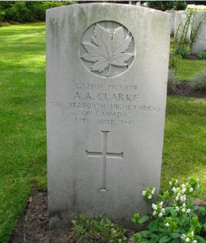 Het graf van Arthur Agustus Clarke