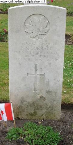 Het graf van Hilbert Stephen Corbett