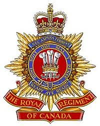 Het wapen van het Royal Regiment of Canada onder nummer D/83028.