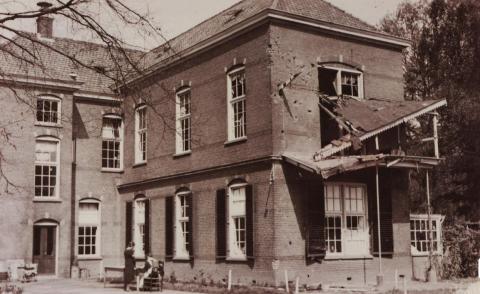 Het door oorlogshandelingen beschadigde Groot Graffel