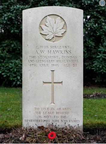 Het graf van Alfred Walter Hawkins