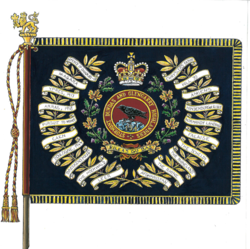Zijn wapen: The Stormont, Dundas and Glengarry Highlanders Service nummer G/1153