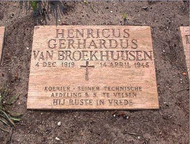 Zijn graf op de Eerebegraafplaats Bloemendaal te Overveen