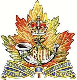 Het wapen van de Royal Hamilton Light Infantry, R.C.I.C.