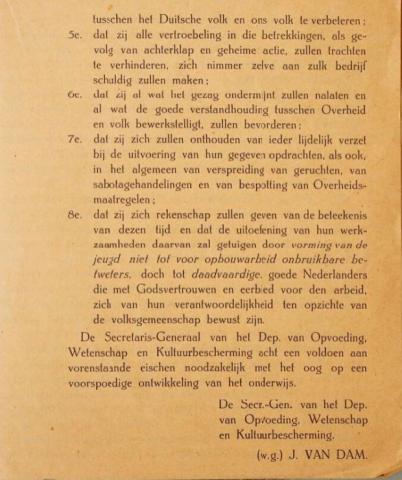 'Richtlijnen' voor de nazificeering van het Onderwijs
