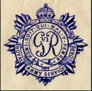 Zijn wapen: Royal Army Service Corps